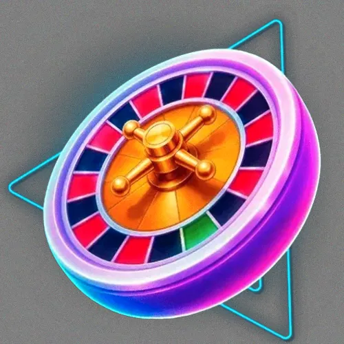 Neon roulette wheel