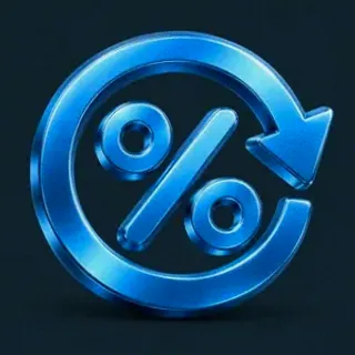 Gold percent symbol — VegaStars