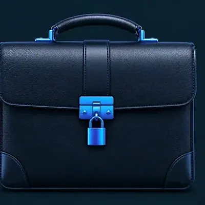 Locked leather briefcase — VegaStars