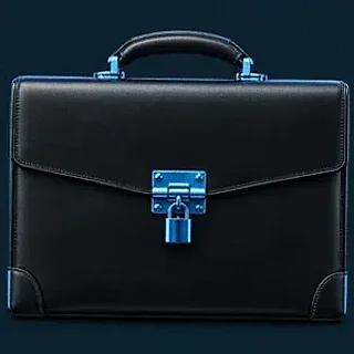 Locked leather briefcase — VegaStars